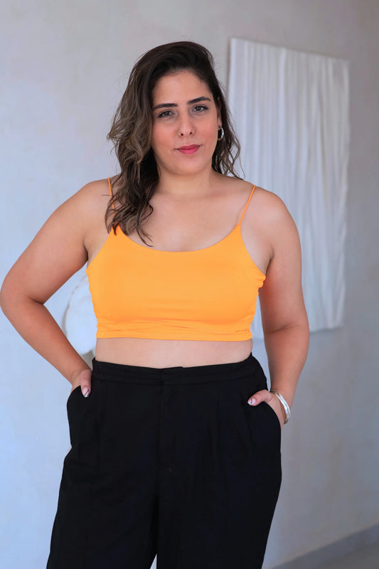 Quick & Bold | Spaghetti Crop Top - Orange