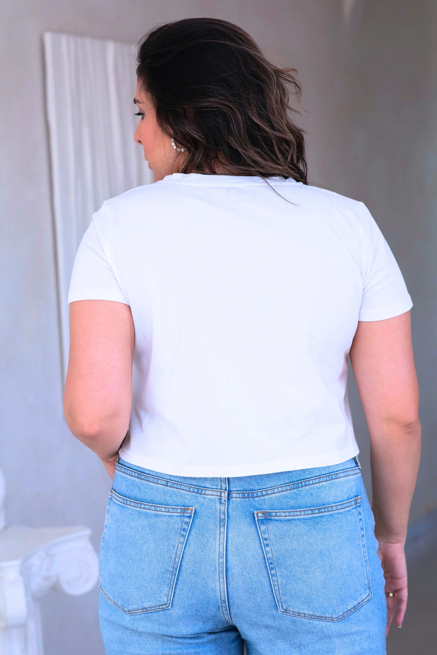 Myself & I | Cropped White T-Shirt