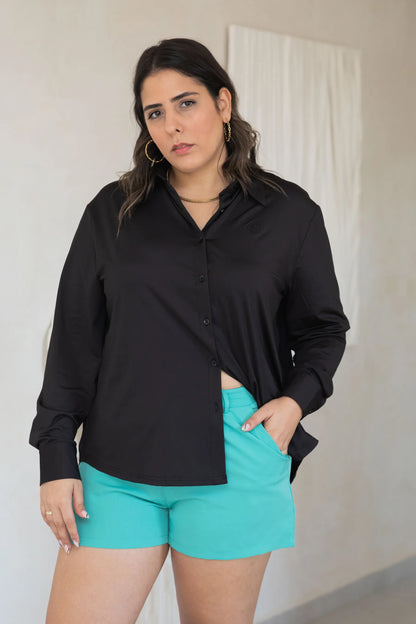 Informal & Brave | Soft Long Sleeve Blouse - Black