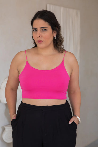 Quick & Bold | Spaghetti Crop Top - Pink