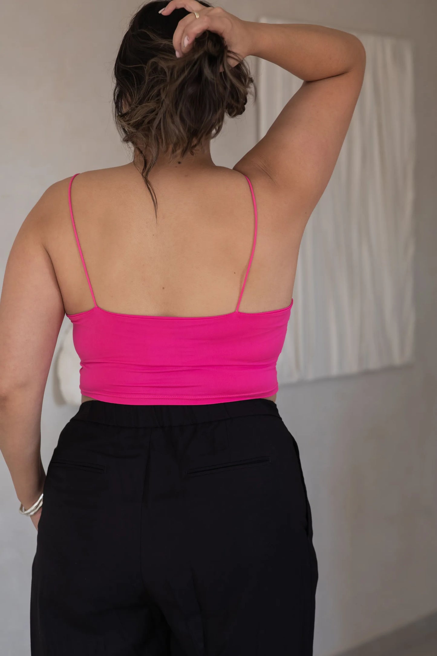 Quick & Bold | Spaghetti Crop Top - Pink