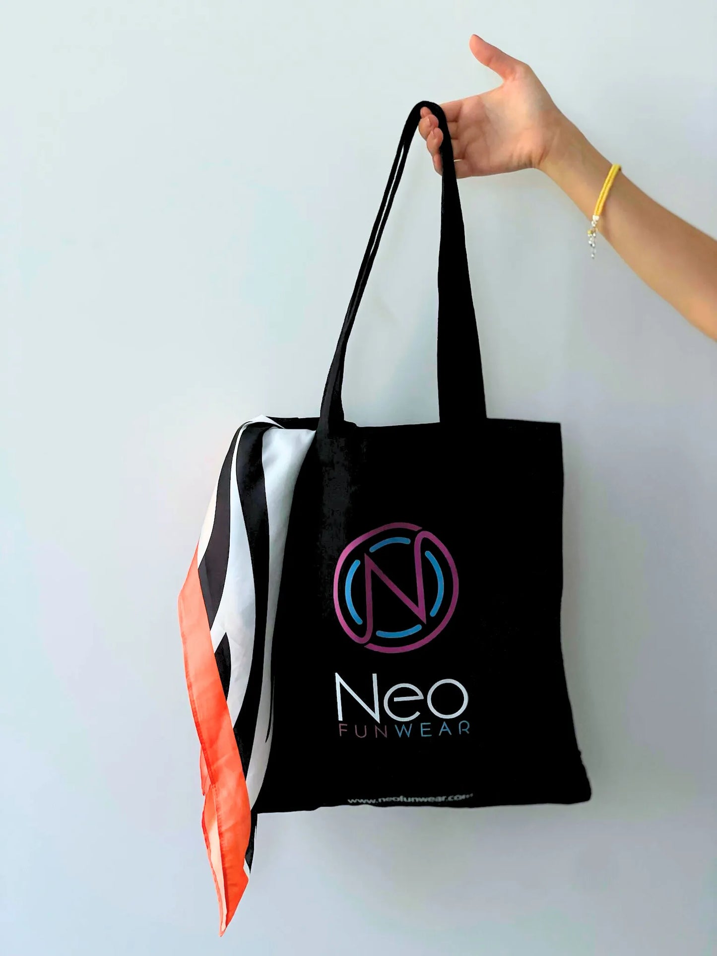 Black & Neo - Cotton Canvas Tote Bag